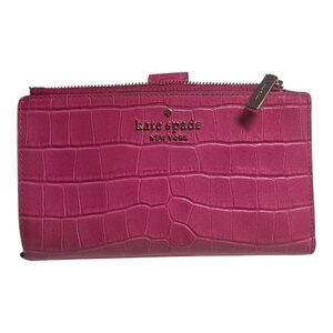 Kate Spade Fuchsia Croc-Embossed Wallet VERY OPEN TO OFFERS
